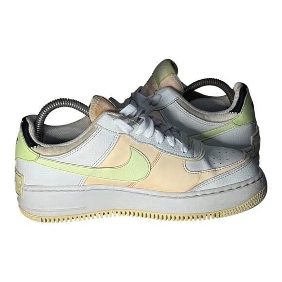 Nike Air Force 1 Shadow Women’s Size 8 White Vanilla Layered Platform Sneakers - Picture 7 of 8